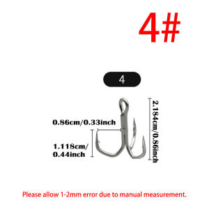 Gaining | 5X Strong Treble Hooks 20~100Pcs Saltwater Fishing Triple Hook Round Bend Crankbait Spinners Hard Lures Replacement Hook