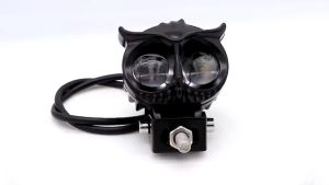 High Low Beam Dual Color White Yellow Super Bright 1PC Mini Owl Driving Switch Light Motorcycle Led