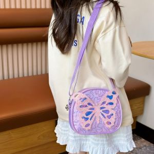 Cute Cartoon Childrens Crossbody Bag Girls Fashion Single Shoulder Bag Butterfly Little Girl Crossbody Coin Purse