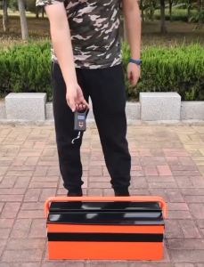 Three layer heavy steel tool box Large metal maximum storage tin tool box Professional multi-function three layer portable household electrical box Storage box (430X200X200mm 530x200mm)