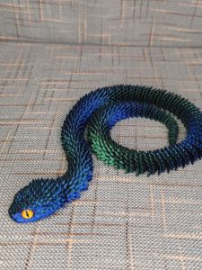 3D Printing Joint Movable Plastic Viper Hand-Made Decoration Animal Model Boys Kids Toy Birthday Gift