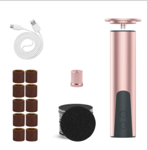 Máy Mài Gót Chân Điện 2 Trong 1 Kèm Giấy Nhám 6 Tốc Độ Dụng Cụ Mài Chân Bằng Nhôm Để Loại Bỏ Da Chết Khô