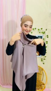 Hijab Zipper Glamour Instan Segi Empat Kerudung Zipper Shinar Glamour Ansania Hijab Glamour Zipper Terbaru Viral