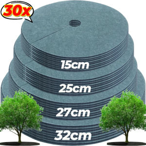 30PCS Non-Woven Tree Mulch Rings Tree Protector Mats Reusable Weeds Barrier for Weeds Control Root Protection Cushions 15/25/27/32cm