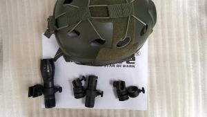 18-28mm 360 Degree Angle Adjust Tactical Light Helmet Lamp Clamp Flashlight Clip Outdoor Hiking Work Hunting Rescue Holder Mount