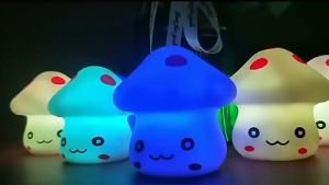 Lampu Tidur LED Hias Bentuk Jamur Mini Warna Warni Dekorasi Kamar Anak HM031 - BE