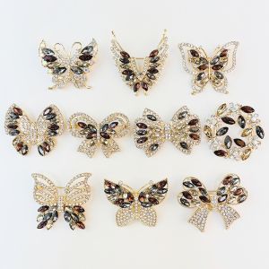 เข็มกลัดตกแต่งสำหรับผู้หญิงสีเข้มหมุดสีดำ