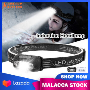 Induction Headlight 4 Modes Mini LED Strong Light Rechargeable COB Sensor Head Light Fishing Camping Waterproof Flashlight Front Lantern