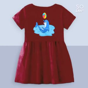 Daster anak perempuan usia 1-8 tahun dolphin