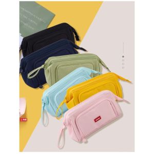 Bóp viết vải ANGOO. Chất liệu vải Canva chắc chắn ngăn chứa siêu to và dây đeo tiện lợi Túi bút vải nhiều mầu sắc cá tính