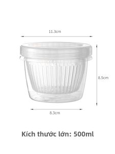 FaSoLa | Hộp Lưu Trữ Tủ Lạnh Trong Suốt cho Cây Cải Tỏi Giữ Mới An Toàn Thực Phẩm