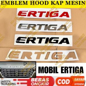 Emblem Hood Kap Mesin Mobil Ertiga Hitam Chrome Merah