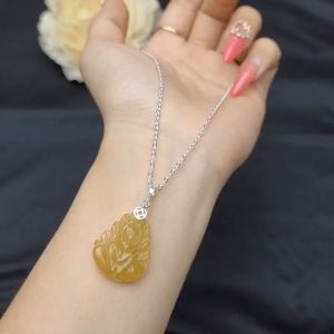 Combo dây chuyền Ag + mặt hồ ly chúa TA Tóc Vàng móc Ag - Phong Thủy TUDO