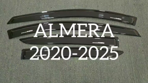 คิ้วกันสาด กันสาด กันสาดประตู คิ้ว ดำทึบ นิสสัน อเมร่า Nissan Almera 2020 2021 2022 2023 2024 2025 ใส่ร่วมกันได้ RI