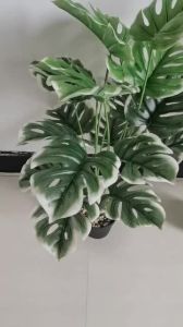 Artificial Turtle Back Leaf High Grade Simulation Of Fake Flowers 18 Fork Turtle Back Leaf Creative Simulation Plant Wall Potted