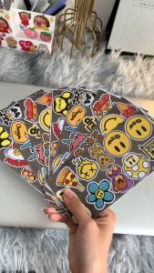 Combo 50 Sticker Drew chống nước sticker dán laptop điện thoại đàn guitar mũ bảo hiểm vali. MSP: ST43
