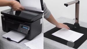 Book & Document Camera: 1300/1400 High-Definition Pixels Definition Professional Book Document Scanner Auto-Flatten