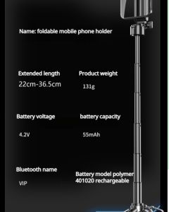 ✨【Stable No-Shake/Bluetooth Control】Quadruped 360 degree rotating mini selfie stick Portable Wireless Bluetooth Remote 4in1 Tripod Mini Phone Stand Holder  Mini Selfie Stick Portable Bluetooth Anti-Shake Selfie Stick Tripod Foldable Universal Phone Tripod