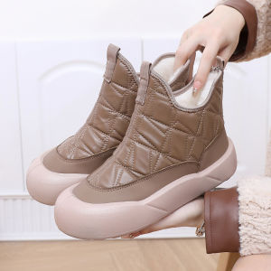 YUAAE Snow Boots Warm Fur Women Ankel Boots Plus Size Causal Flat Winter Women Shoes Antislip Fashion Women Boots Waterproof Shoes