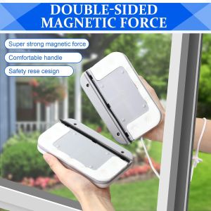 Magnetic Window Cleaner Tool Double-Sided Magnet Glass Brush Glazing Wiper Specialized Double Glazed Outside High Windows Washer