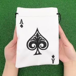 Golf Tee Pouch with Drawstring Golf Ball Handbag Portable Golf Accessories for Men WomenUnique Gift for Valentines DayChristmas