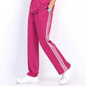 กางเกงกีฬาสีแดง ทรงหลวม บาง สำหรับผู้ชายและผู้หญิง กางเกงวิ่งออกกำลังกาย ทรงหลวม ฤดูร้อน 2022 กางเกงขายาวเอวต่ำ