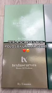 TEXLA SCARVES BOX POLOS BY UMAMA SCARF FREE BROOCH jilbab/kerudung standart 110/110