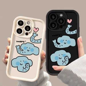 Compatible with iphone 14 Pro Max Phone Case Cute blue elephantt 12 13 14 15 11 Pro Max Casing silicone xr xs Max 7 8 Plus
