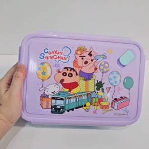 กล่องข้าวพลาสติก ฝาล็อคทั้ง4ด้าน ขนาดใหญ่ 2200ML Shin Chan ชินจัง