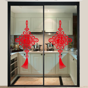 New 2025 Kitchen Glass Door Stickers Living Room Balcony Sliding Door Anti-Collision Static Electricity PVC Wall Decals