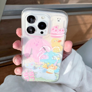 เคสโทรศัพท์มือถือลายสวนสนุกสไตล์เกาหลีน่ารัก ป้องกันการตกหล่น ดีไซน์การวาดภาพแบบสเปรย์ สำหรับ iPhone 16 pro Max 15 pro Max 14 ลายการ์ตูนน่ารัก