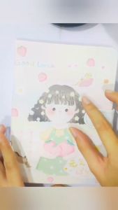 Sổ tay bìa cứng dễ thương Vintality Girl dòng kẻ ngang- Nhật ký khóa từ