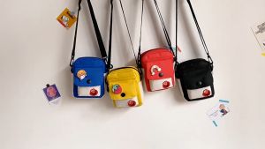 Tas Kanvas MINI HP Elmo Warna Warni Tas Selempang Remaja Trendy IMPORT