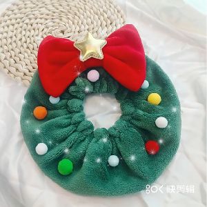 หมวกคริสต์มาส ปลอกคอโดนัท ชุดคริสต์มาส หมา แมว หมาใหญ่ใส่ได้ (รวมพร็อพ) สโนว์แมน / ต้นสน / เขากวาง นุ่มฟู ชุดแฟนซี Pet Christmas Costume