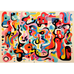 Jigsaw Puzzle Colorful Flowing Geometric Pattern Abstract Art For Adults Home Wall Decor Creative Relaxing Brain Teaser Gift