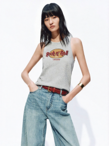 MO&Co. | Lightweight Retro Weave Simple Off-Shoulder Vest