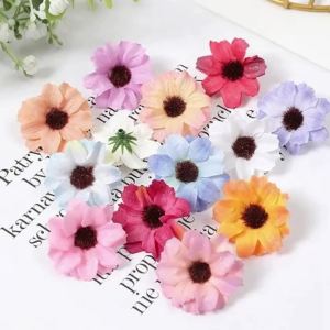 30PCs Mini Artificial Rose Flowers Heads Silk Fake Flowers for Home Dceor Wedding Decoration Craft Wreath Gifts Accessories