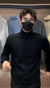 SWIETER RAJUT KERAH TINGGI PRIA DEWASA LENGAN PANJANG TURTLE NECK PRIA OVER SIZE TERBARU KAOS RAJUT POLOS KEKINIAN