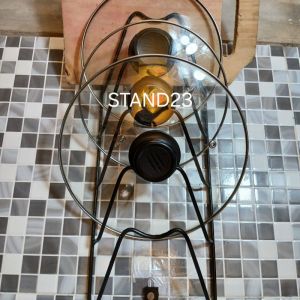 Gantungan Tutup Panci  Besi Tebal/  Cantolan Tutup Panci Susun / Hanger Tutup panci Tempel Dinding/Rak  Tutup Panci kokoh Kuat