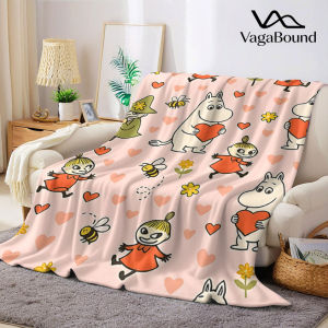 BILIBILI | Cut M-Moomin-s Flannel Blanket Perfect for Sofa Office Bed Travel Sleep Read Relax Camping four season use