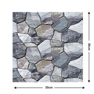 10pcs 3D Faux Stone Wall Panels Peel and Stick Wall Tiles Decorative 3D Wall Sticker Self-adhesive Wall Tile Sticker