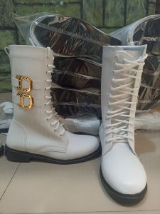 sepatu LKBB paskibra model PDL gesfer2 warna emas bahan semi kulit