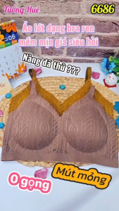 Áo Lót Nữ Ding Dang 6686 Dạng Bra Không Gọng Mút Mỏng Bảng Lưng To 3 Móc cài