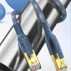 RJ45 CAT8 Ethernet Cable Braided Gradient Color 40Gbps CAT 8 Network Cable Internet Lan Patch Cord for Laptops PS 4 Router Round