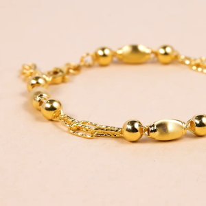 Chow Sang Sang 周生生 999.9 24K Pure Gold Gold Beads Machinery Chain Bracelet for Women 19cm 93900B Price-by-Weight 8.23g Gold