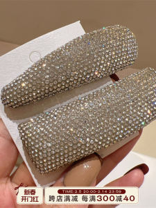 กิ๊บติดผมรูปขนมปังแบบมีน้ำเพชรเต็มหน้า กิ๊บติดผมสไตล์เกาหลี แฟชั่น เครื่องประดับผมสำหรับผู้หญิง กิ๊บติดผมแบบมีน้ำเพชรเต็มหน้า