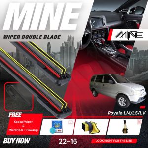 Wiper Frameless Double Blade ISUZU PANTHER ROYALE 1 Pasang FREE BONUS