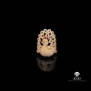 N156 Nhẫn nữ thiết kế hình con CÔNG sang trọng đẹp mắt JOJO