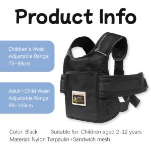 HamshMoc Reflective Baby Safety Harness Adjustable Motorcycle Bike Child Safety Belt Breathable Harness Anti-Fall For Child Protection Outdoor Traveling