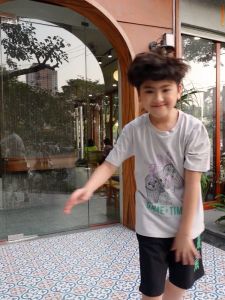 Đồ bộ bé trai Bigfox Miss Meow size đại quần áo mùa hè cho bé trai kiểu Hàn Quốc in Game Time cỡ 12-15 tuổi 40kg 50kg